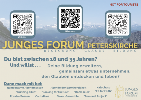 Flyer des Jungen Forums Peterskirche